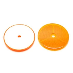 2 Catadioptres Ronds Orange 80 Mm -Point Soldes 2 catadioptres ronds orange 80 mm 2