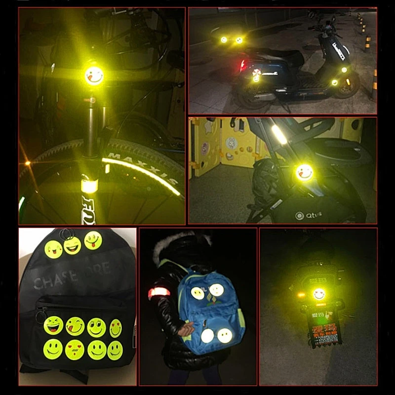 Autocollants Réfléchissants Mignon Souriant Pour Vélo Enfant 5 Autocollants Réfléchissants Mignon Souriant Pour Vélo Enfant – Image 3