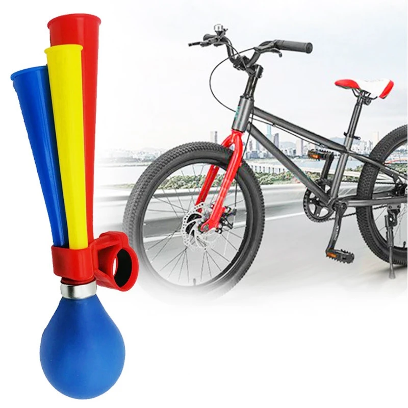 Avertisseur Coloré Pour Vélo En Forme De Trompe Trois Cornes 7 Avertisseur Coloré Pour Vélo En Forme De Trompe Trois Cornes – Image 5