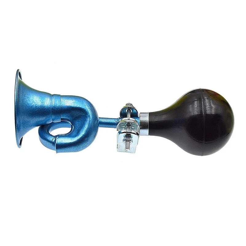 Avertisseur Sonore De Vélo Poire En Forme De Trompette - Bleu Martelé 3 Avertisseur Sonore De Vélo Poire En Forme De Trompette - Bleu Martelé