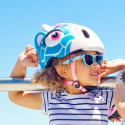 Casque Vélo Enfant Girafe Bleue Crazy Safety -Point Soldes casque velo enfant girafe bleue crazy safety 3