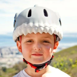 Casque Vélo Enfant Requin Gris Crazy Safety -Point Soldes casque velo enfant requin gris crazy safety 5