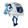 Casque Vélo Enfant Tigre Blanc Crazy Safety -Point Soldes casque velo enfant tigre blanc crazy safety