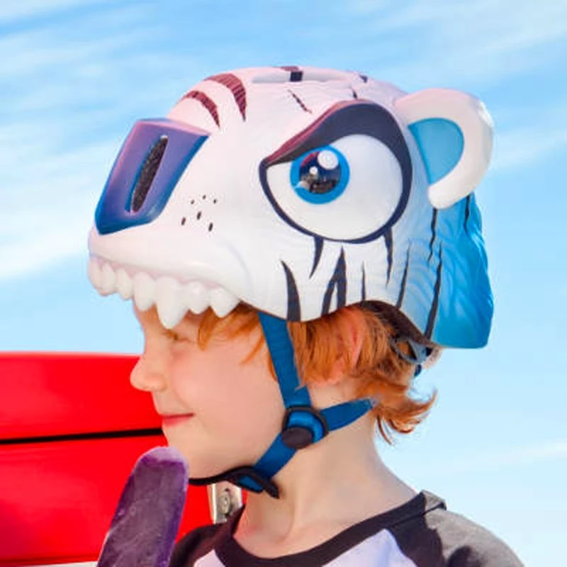 Casque Vélo Enfant Tigre Blanc Crazy Safety 5 Casque Vélo Enfant Tigre Blanc Crazy Safety – Image 3