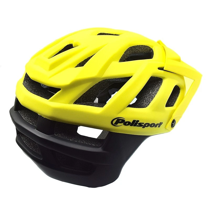 Casque VTT POLISPORT E3 Jaune Fluo - Noir Mat - Tailles M Ou L 6 Casque VTT POLISPORT E3 Jaune Fluo - Noir Mat - Tailles M Ou L – Image 4
