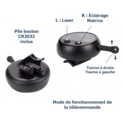 Clignotant Haute Luminosité Avec Télécommande Sans Fil Pour Vélo -Point Soldes clignotant haute luminosite avec telecommande sans fil pour velo 4