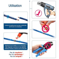 Coffret 500 Manchons Thermo-soudable Auto Soudeur étanche -Point Soldes coffret 500 manchons thermo soudable auto soudeur etanche 5