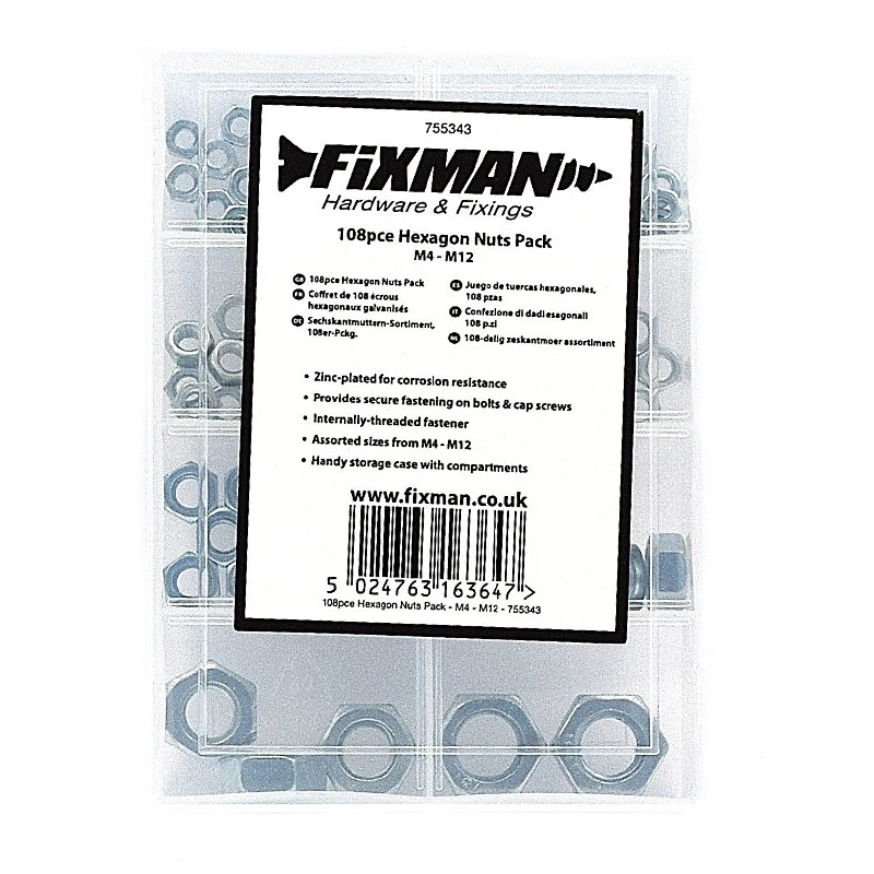 Coffret D'écrous Hexagonaux Galvanisés 3 Coffret D'écrous Hexagonaux Galvanisés