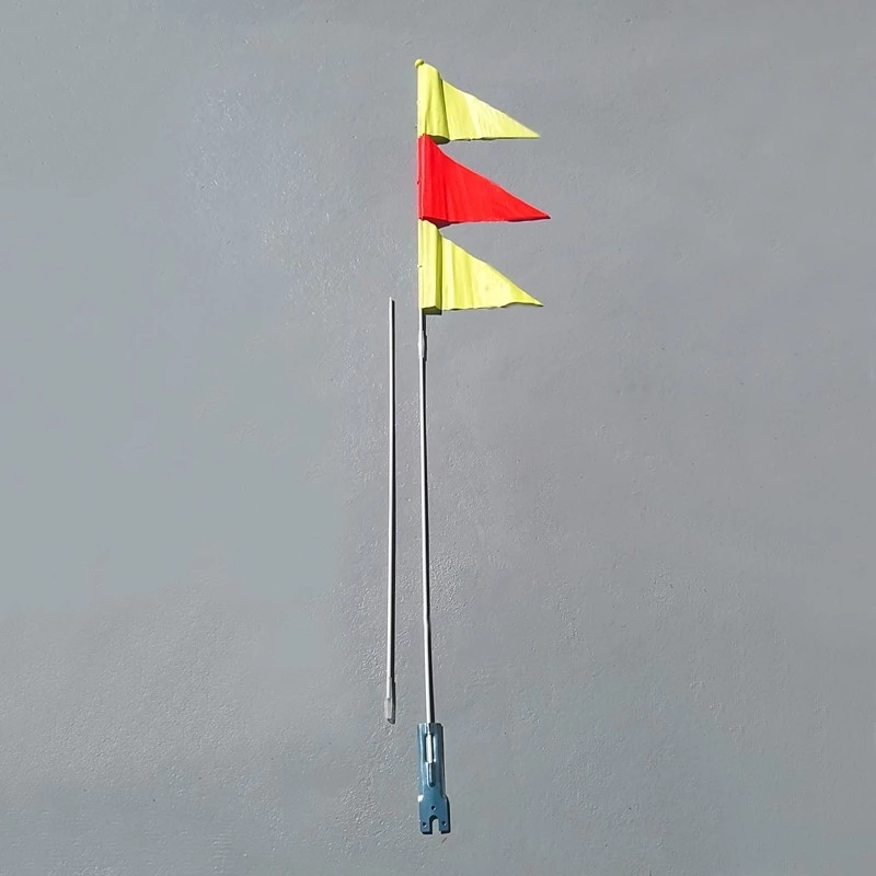 Drapeau Vélo Triple Fanion Avec 3 Mats En Fibre 4 Drapeau Vélo Triple Fanion Avec 3 Mats En Fibre – Image 2