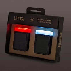 Eclairage Avant Et Arrière Solaire Pour Vélo LITTA 2 -Point Soldes eclairage avant et arriere solaire pour velo litta 2 1 5