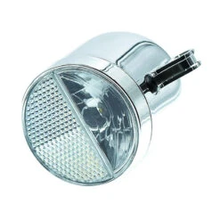 Eclairage Avant Rétro Chromé Sur Fourche De Vélo Néro -Point Soldes eclairage avant retro chrome sur fourche de velo nero 2