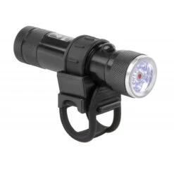 M-Wave Eclairage Pour Vélo Avant 8 LEDs Avec Laser -Point Soldes eclairage pour velo avant 8 leds avec laser 4