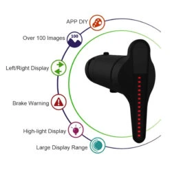 Feu Arrière De Vélo Intelligent à Friction Ventilé USB Et Bluetooth -Point Soldes feu arriere de velo intelligent a friction ventile 5