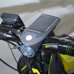 Feu De Vélo Avant 3 Watts Solaire Et USB -Point Soldes feu de velo avant 3 watts solaire et usb 1