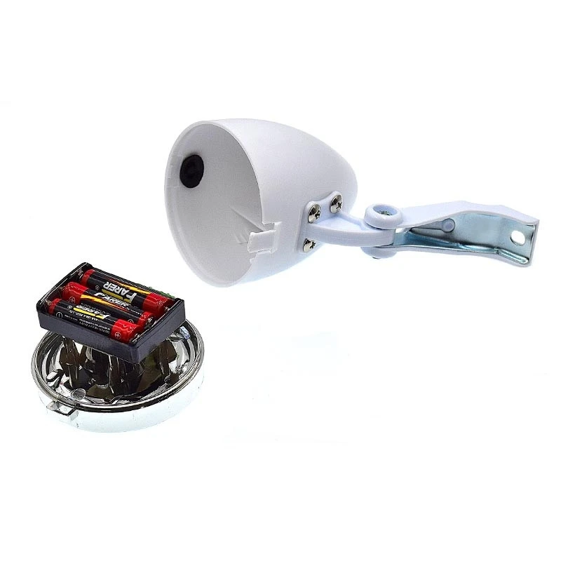 Feux De Vélo Avant Blanc Nacré 3 LEDS Avec Piles Intégrés 6 Feux De Vélo Avant Blanc Nacré 3 LEDS Avec Piles Intégrés – Image 4