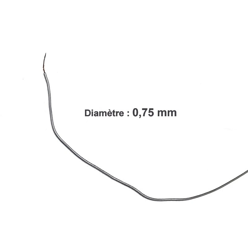 Fil électrique Gris Monobrin Pour électricité Sur Vélo - Au Mètre 4 Fil électrique Gris Monobrin Pour électricité Sur Vélo - Au Mètre – Image 2