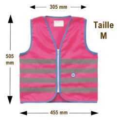 Gilet De Sécurité Enfant à Vélo Haute Visibilité Rose Wowow -Point Soldes gilet de securite enfant a velo haute visibilite rose wowow 3