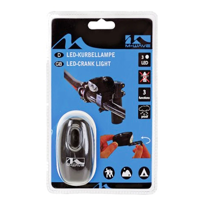 M-Wave Lampe Pour Vélo Rechargeable Par Manivelle Dynamo 4 M-Wave Lampe Pour Vélo Rechargeable Par Manivelle Dynamo – Image 2