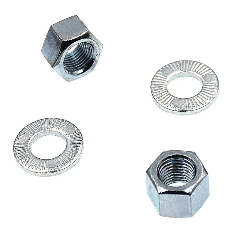 Paire D'écrou M10 Avec Rondelle Crantée Pour Axe Roue De Vélo 4 Paire D'écrou M10 Avec Rondelle Crantée Pour Axe Roue De Vélo – Image 2