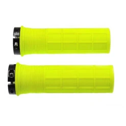 Paire De Poignées Jaune Fluo Pour Vélo