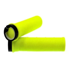 Paire De Poignées Jaune Fluo Pour Vélo -Point Soldes paire de poignees jaune fluo pour velo 3