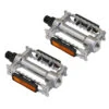 Pédales Crantées En Acier Chromé Pour Vélo De Ville Et VTC 2 Pédales Crantées En Acier Chromé Pour Vélo De Ville Et VTC -Point Soldes pedales crantees en acier chrome pour velo de ville et vtc