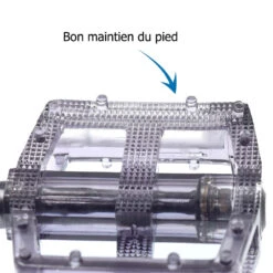 M-Wave Pédales Noir Translucide Pour Vélos BMX 9/16 -Point Soldes pedales noir translucide pour velos bmx 9 16 3