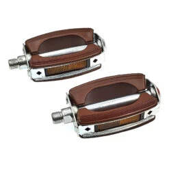 Pédales Vélo Vintage En Résine Marron City Marwi