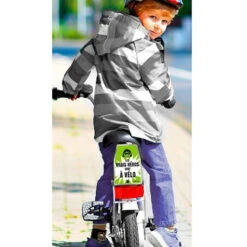 Plaque Vélo Verte Les Vrais Héros Sont à Vélo V-LOPLAK -Point Soldes plaque velo verte les vrais heros sont a velo v loplak 2