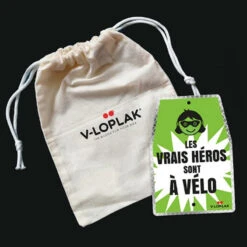 Plaque Vélo Verte Les Vrais Héros Sont à Vélo V-LOPLAK -Point Soldes plaque velo verte les vrais heros sont a velo v loplak 3