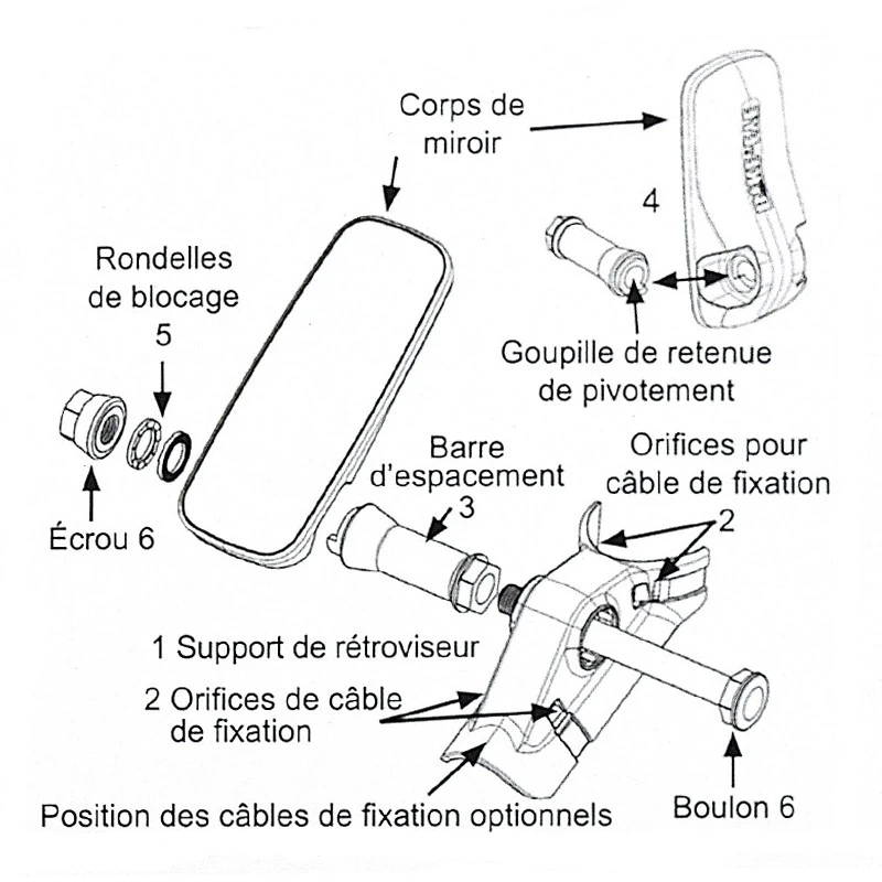 Rétroviseur BIKE EYE à Fixer Sur Le Cadre - Model LXS 5 Rétroviseur BIKE EYE à Fixer Sur Le Cadre - Model LXS – Image 3