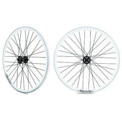 Roue Arriere Fixie Jante Blanche Moyeu Noir
