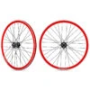Roue Arriere Fixie Jante Rouge Moyeu Noir