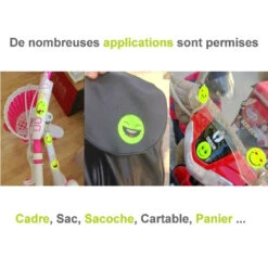 Rouleau De 50 Stickers SMILEY Pour Sécurité Enfant à Vélo -Point Soldes rouleau de 50 stickers smiley pour securite enfant a velo 3