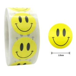 Rouleau De 50 Stickers SMILEY Pour Sécurité Enfant à Vélo -Point Soldes rouleau de 50 stickers smiley pour securite enfant a velo 4