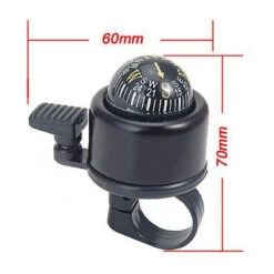 Sonnette De Vélo Avec Boussole - Noir -Point Soldes sonnette de velo avec boussole noir 2