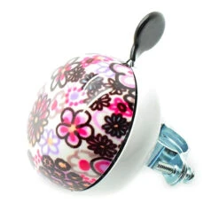 Sonnette DING DONG FLORALE Orange/Rouge -Point Soldes sonnette ding dong florale orange rouge 2