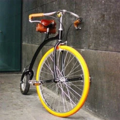 Vélo Vintage à Grande Roue + Selle Et Sacoche En Cuir Brun BROOKS 10 Vélo Vintage à Grande Roue + Selle Et Sacoche En Cuir Brun BROOKS -Point Soldes velo vintage a grande roue selle et sacoche en cuir brun brooks 3