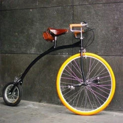 Vélo Vintage à Grande Roue + Selle Et Sacoche En Cuir Brun BROOKS 11 Vélo Vintage à Grande Roue + Selle Et Sacoche En Cuir Brun BROOKS -Point Soldes velo vintage a grande roue selle et sacoche en cuir brun brooks 4